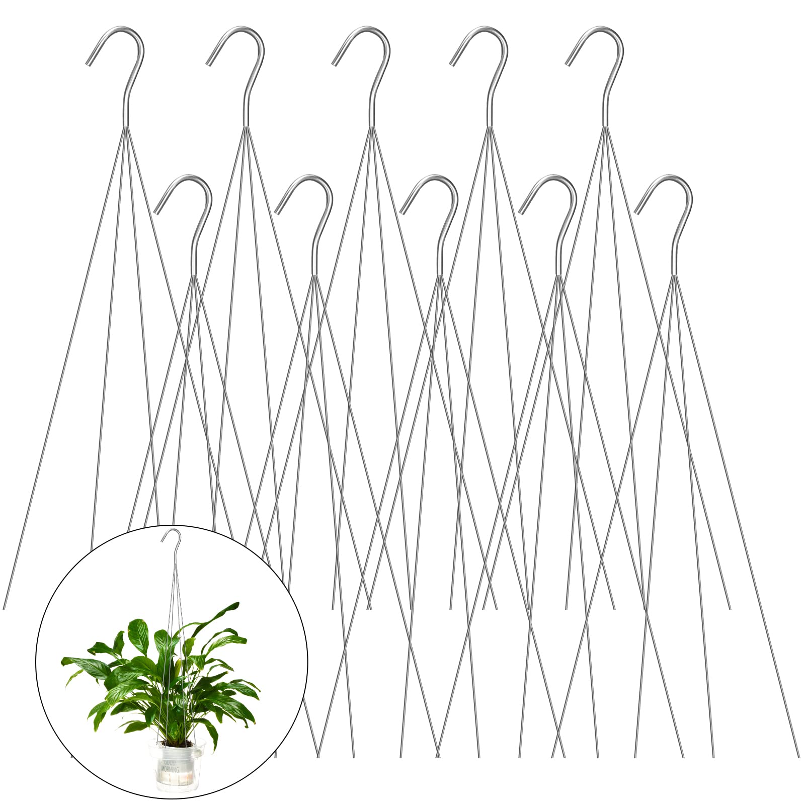 Amazon.co.jp: LEIFIDE 10本パック 24インチ 強力ワイヤー 植物